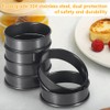 12-Pack Black Metal Egg Rings, Stackable Pancake Forms Set, Non-Stick