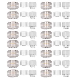 48PCS POM Pulley Wheel Set, 3D Printer Pulley Wheel with Rubber Bearing Wheel Eccentric Spacer Round Column Compatible with CR10, Ender 3, Ender 5 (Transparent Pulley)