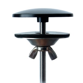 Kitchen Sink Hole Cover 2 Inch Faucet Hole Cover Stainless Steel Kitchen Sink Tap Hole Plate Stopper Cover Blanking Metal Plug (Matte Black)