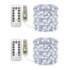 Clearhill USB Fairy Lights 2Pack,33ft/10M White 100LED USB Cooper Wire
