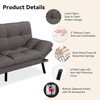 AMICLIBER Convertible Futon Sofa Bed,71" Memory Foam Futon Couch,Detachable Cushion,Adjustable
