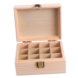Ipetboom Essential Oil Box Wooden Essential Oil Storage Case Travel-Sized Aromatherapy Bottle Organizer