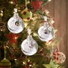 Clear Christmas Memorial Ornament Feather Ball with Photo Frame A