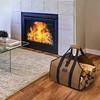 LXTaoler Firewood Log Carrier Bag, Durable Canvas Firewood Storage Totes