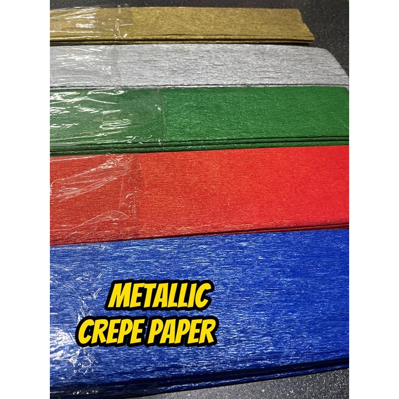 Crepe Paper Metallic 10 Rolls of 79x20 Inches ( Pascua