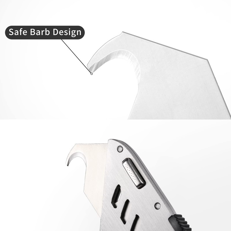 Vickay 30 Pack Utility Knife Hook Blades, SK5 Steel Heavy