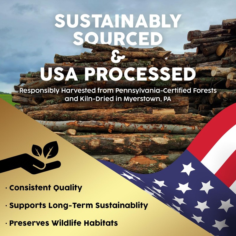Firewood Central Kiln-Dried PA Ash – 8” Splits (30–35 Pieces)