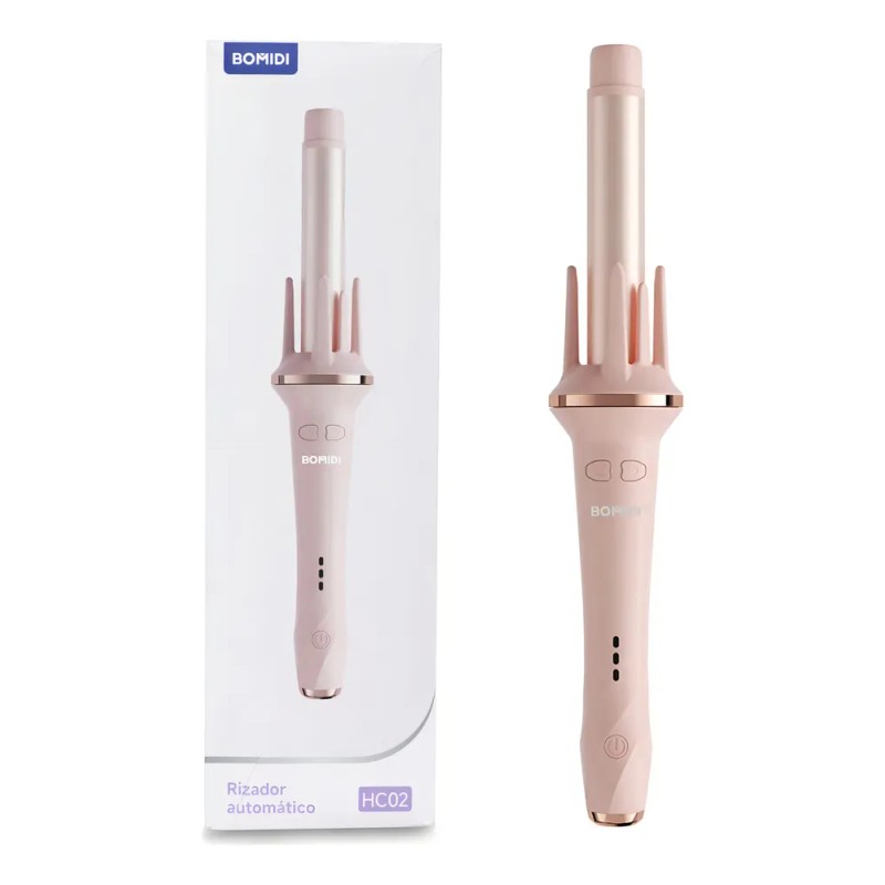 Rizador Automático De Cabello Rosado Bomidi Hc02, Cerámica, 2 Modos