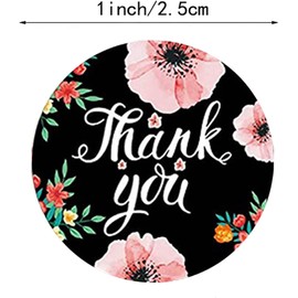 500 Pegatinas De Agradecimiento De 1 Pulgada, 8 Diseos Florales De Etiquetas Adhesivas De Agradecimiento Para Tarjetas Felicitacin, Rollo De Pegatinas Para Correo De Burbujas, Envoltorios De Regalo