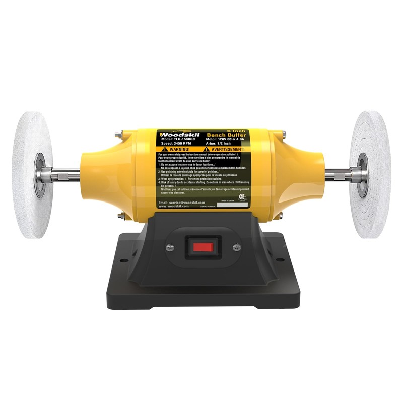 Woodskil 4.0A Bench Buffer Polisher, 6 Inch Jewelry Buffer Polishing