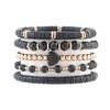 RISHEGAE Heishi Beaded Stretch Bracelets for Women Stackable Polymer Clay