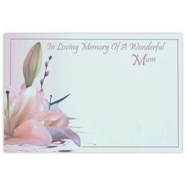 celloexpress In Loving Memory Mum (Pink Lilies) Flower Message Cards