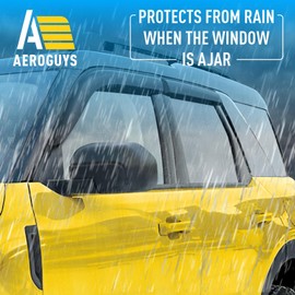 Extra Durable Window Deflectors Tape-On Window Visors Rain Guards Fit for Ford Bronco Sport 2021-2025, Sun Visors, Wind VentVisors, Window Vent Shades, Exterior Car Accessories - 4 pcs. AG0718