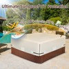 600D Outdoor Waterproof Hot Tub Cover, Silver-Coated Fabric Fade and