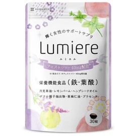 aequalis Lumiel Chaste Tree Supplement Capsules Chaste Berry All 18 Types of Ingredients Iron Folic Acid Women's Rhythm Support 30 Day Supply