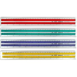 12 inch Rulers | 30 cm Rulers | Transparent Plastic Ruler | Pack of 12 of Premium Quality Rulers | Yellow, Green, Red and Green