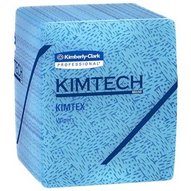 Kimberly-Clark 33560 1/4 Fold Polypropylene Kimtech Surface Prep Wipes, 12.5 x 12", Blue (Pack of 66)
