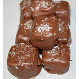 Chocolate Covered Caramels with Sea Salt - No-Melt Guarantee (Milk Chocolate, 1 Pound)