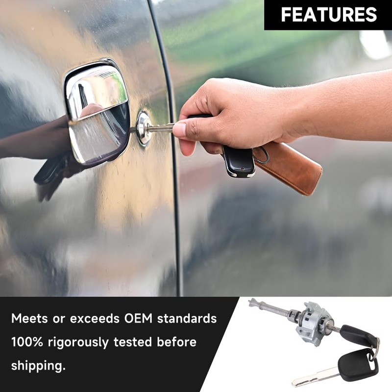 Yollky Front Door Lock Cylinder Set Kit with 2 Keys