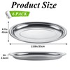 CYEAH 6 Pcs Stainless Steel Oval Platter, Heavy Duty Sizzling