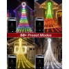 3.6M Outdoor Christmas Curtain Lights, 64 Modes Smart Waterfall String