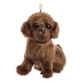 Kurt Adler F2242CLB Peludo Labrador Retriever Perro 4 x 3 pulgadas Acrílico Colgante Decoración de Navidad Adorno