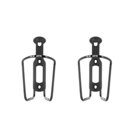 Zefal Pack Aluminium Plastic Set of 2 Bottle Holders Made of Aluminium Plastic 124 - Set of Two Bottle Holders for Bicycle - Lightweight and Robust - Black