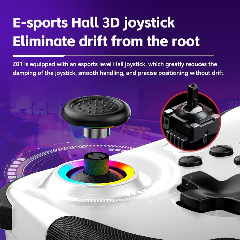 Joso Phone Controller for Steam Switch/PS/PC/Android/iOS, with Hall linear trgger,