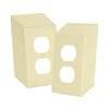 Bates Duplex Wall Plate - 12 Pack Ivory Outlet Covers