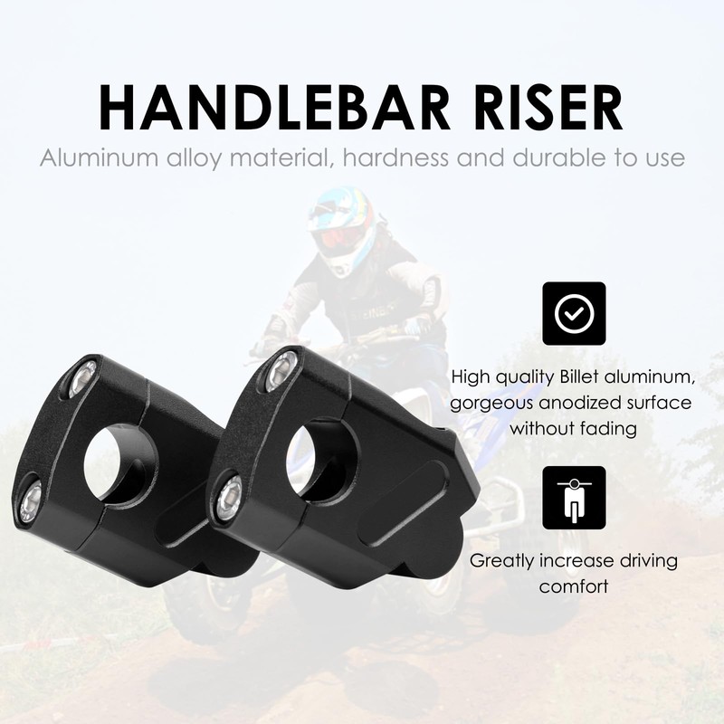 7/8" Universal Handlebar Bar Risers Motorcycle Bar Clamps 7/8" Bar