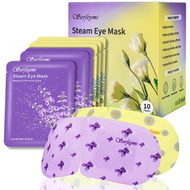 Serfeymi Warming Eye Mask for Sleeping, Steam Eye Mask, Self-Heating, Heated Eye Mask for Swollen Eyes, Dry Eyes, Disposable Sleeping Eye Mask, Mixed Pack of 10