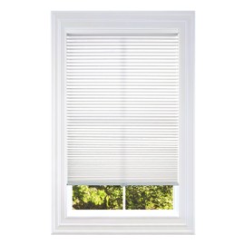 BlindsAvenue Cellular Honeycomb Cordless Shade, 9/16" Single Cell, Light Filtering, (White, 27" W x 72" H)