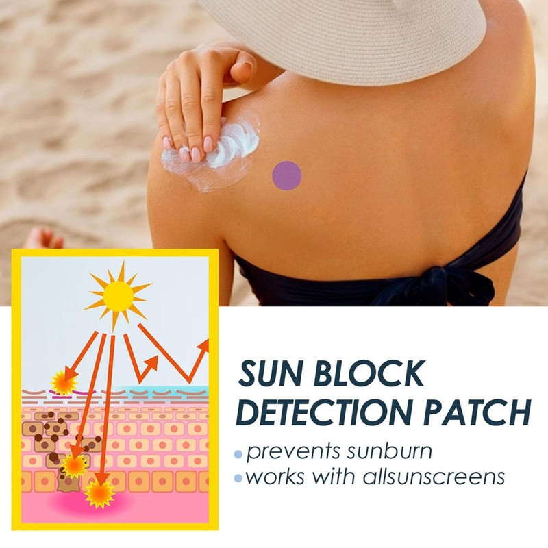 Sonew Parche de Detección de Bloqueador Solar, Cambio de Color