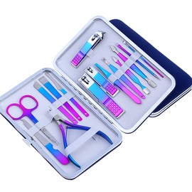 Pack of 15 Nail Clippers Professional Manicure and Pedicure Set, Nail Care Set for Thick Nails, Cuticle Remover Toenail Care Pedicure Set, Nail Clippers Portable Set