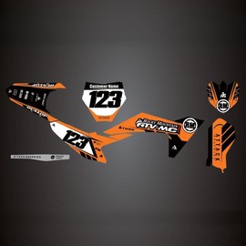 Attack Graphics Custom Renegade Complete Bike Graphics Kit for KTM SX-E 3 2025