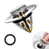Pop Up Plug Sink With Anti Clogging Strainer, Universal Drain