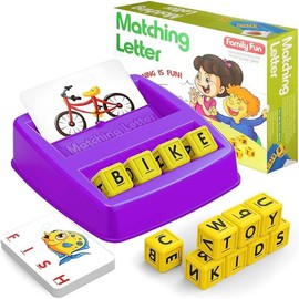 Educational Toys for 3 4 5 Year Old Boys Gift, Matching Letter Game Preschool ABC Learning Toys for Kids Ages 4-8 Years, Christmas Birthday Gifts for 3-6 Year Old Boys Toddler Toys Age 2-4 - Colour: Purple
