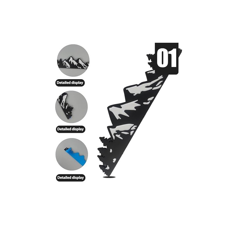 10 Inch Snow Mountain Graphic Logo Badge, Trunk Mountain Logo