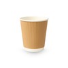 IKM Ripple 8oz Paper Cups for Coffee, Tea, Hot &
