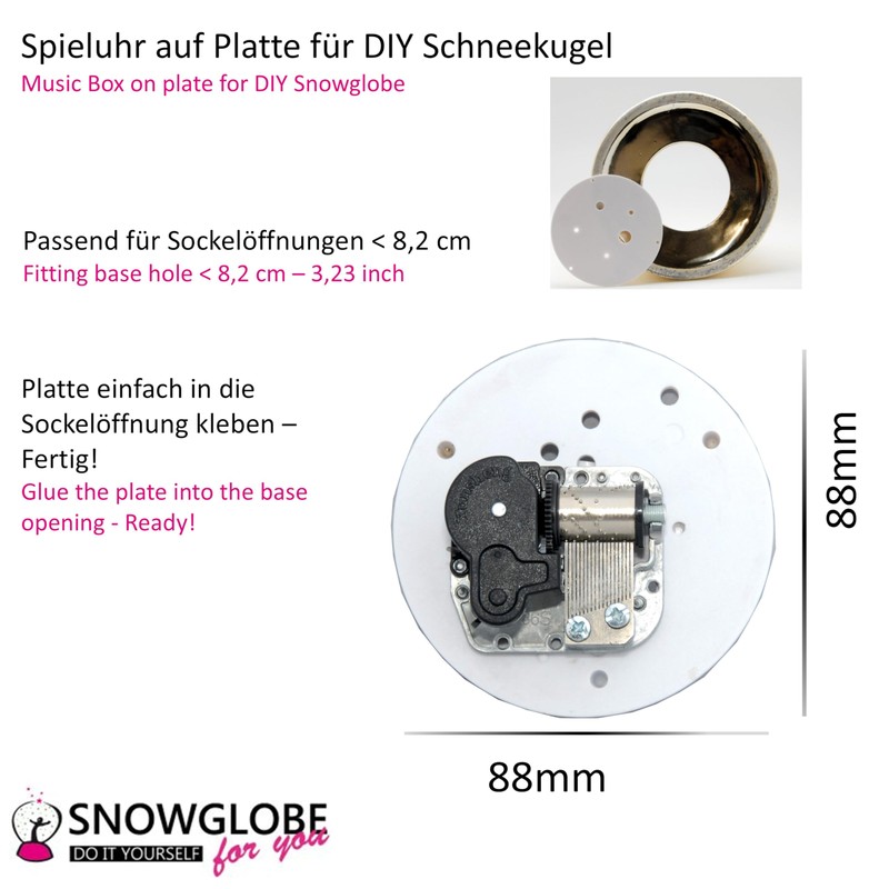 Music Box for Use in DIY Snow Globe | Melody
