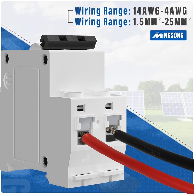 MINGSONG DC Solar Panels Disconnect Switch 25 Amp Solar Shut