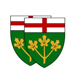 2 PACK: Large Canada Provinces Coat of Arms Flag Sticker Canadian Emblem Decal, for Car Truck Home Office Laptop Bumper Window Banner Decor Province Logo (Ontario ON) - 4 x 5 inches