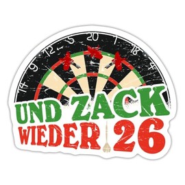 Spreadshirt Dart Dartboard and Zack Again 26 Stickers Max. 10 x 10 cm 10 x 10 cm Matt White