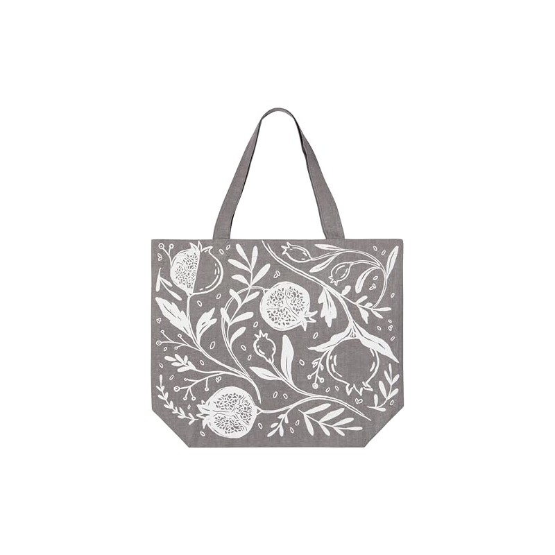 Now Designs Pomegranates Printed Reusable Cotton Tote Bag, 15 x