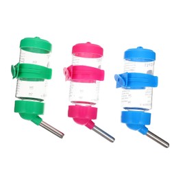 SUPVOX 3piezas Bebedero para Hámster Botellas Colgantes Accesorio para Chinchilla Práctica Botella De Agua Doméstica