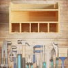 DupliM Bamboo Wall-Mounted Power Tool Organizer, Power Drill Holder and