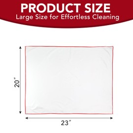 Wine Glass Polishing Cloths Large Glass Cleaning Cloth, Streak Free, Lint Free Microfiber Cleaning Cloth for Glasses, Stemware, Sunglasses, Camera Lens, 20 Inch X 23 Inch (4 Pack White | Gray)