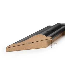 Frame USA 16x20 Picture Frame, Black, Executive Series, Wall Hanging Frame with High Clarity Plexiglass