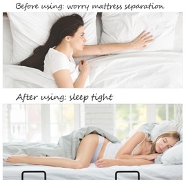 KOXHERO Mattress Retainer Bar Bracket (H3.5) Keeping Mattress from Sliding for Platform Beds,Adjustable Bed,Rv Mattress,Camper Mattress, Black Mattress Slide Stopper Mattress Rails