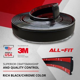 All-Fit Automotive Replacement SB - Square Body Side Molding (2.25") – OEM Grade Black & Chrome Trim fits 1973–1987 Chevy C10 Trucks, GMC Pickup & Suburban – Easy to Install Truck Accessories (26 Ft)